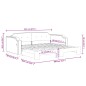 vidaXL Tagesbett Ausziehbar Dunkelgrau 80x200 cm Stoff vidaXL Tagesbett Ausziehbar Dunkelgrau 80x200 cm Stoff
