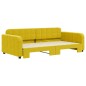 vidaXL Tagesbett Ausziehbar Gelb 100x200 cm Samt vidaXL Tagesbett Ausziehbar Gelb 100x200 cm Samt