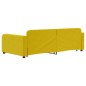 vidaXL Tagesbett Ausziehbar Gelb 100x200 cm Samt vidaXL Tagesbett Ausziehbar Gelb 100x200 cm Samt