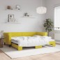 vidaXL Tagesbett Ausziehbar Gelb 90x200 cm Samt vidaXL Tagesbett Ausziehbar Gelb 90x200 cm Samt