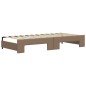 vidaXL Tagesbett Ausziehbar Cappuccino 90x200 cm Kunstleder vidaXL Tagesbett Ausziehbar Cappuccino 90x200 cm Kunstleder