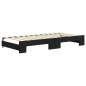 vidaXL Tagesbett Ausziehbar Schwarz 90x200 cm Samt vidaXL Tagesbett Ausziehbar Schwarz 90x200 cm Samt