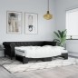 vidaXL Tagesbett Ausziehbar Schwarz 90x200 cm Kunstleder vidaXL Tagesbett Ausziehbar Schwarz 90x200 cm Kunstleder