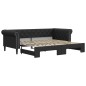 vidaXL Tagesbett Ausziehbar Schwarz 90x200 cm Kunstleder vidaXL Tagesbett Ausziehbar Schwarz 90x200 cm Kunstleder