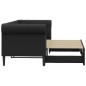 vidaXL Tagesbett Ausziehbar Schwarz 90x200 cm Kunstleder vidaXL Tagesbett Ausziehbar Schwarz 90x200 cm Kunstleder