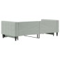 vidaXL Tagesbett Ausziehbar Hellgrau 90x200 cm Samt vidaXL Tagesbett Ausziehbar Hellgrau 90x200 cm Samt