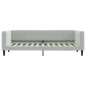 vidaXL Tagesbett Ausziehbar Hellgrau 90x200 cm Samt vidaXL Tagesbett Ausziehbar Hellgrau 90x200 cm Samt