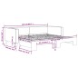 vidaXL Tagesbett Ausziehbar Hellgrau 90x190 cm Stoff vidaXL Tagesbett Ausziehbar Hellgrau 90x190 cm Stoff