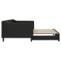 vidaXL Tagesbett Ausziehbar Schwarz 90x200 cm Stoff vidaXL Tagesbett Ausziehbar Schwarz 90x200 cm Stoff