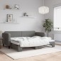 vidaXL Tagesbett Ausziehbar Dunkelgrau 80x200 cm Stoff vidaXL Tagesbett Ausziehbar Dunkelgrau 80x200 cm Stoff
