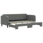 vidaXL Tagesbett Ausziehbar Dunkelgrau 80x200 cm Stoff vidaXL Tagesbett Ausziehbar Dunkelgrau 80x200 cm Stoff