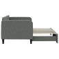 vidaXL Tagesbett Ausziehbar Dunkelgrau 80x200 cm Stoff vidaXL Tagesbett Ausziehbar Dunkelgrau 80x200 cm Stoff