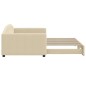 vidaXL Tagesbett Ausziehbar Creme 100x200 cm Stoff vidaXL Tagesbett Ausziehbar Creme 100x200 cm Stoff