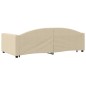vidaXL Tagesbett Ausziehbar Creme 100x200 cm Stoff vidaXL Tagesbett Ausziehbar Creme 100x200 cm Stoff