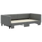 vidaXL Tagesbett Ausziehbar Dunkelgrau 100x200 cm Stoff vidaXL Tagesbett Ausziehbar Dunkelgrau 100x200 cm Stoff