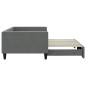 vidaXL Tagesbett Ausziehbar Dunkelgrau 100x200 cm Stoff vidaXL Tagesbett Ausziehbar Dunkelgrau 100x200 cm Stoff