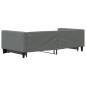 vidaXL Tagesbett Ausziehbar Dunkelgrau 100x200 cm Stoff vidaXL Tagesbett Ausziehbar Dunkelgrau 100x200 cm Stoff