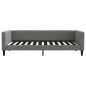 vidaXL Tagesbett Ausziehbar Dunkelgrau 100x200 cm Stoff vidaXL Tagesbett Ausziehbar Dunkelgrau 100x200 cm Stoff