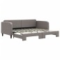 vidaXL Tagesbett Ausziehbar Taupe 90x200 cm Stoff vidaXL Tagesbett Ausziehbar Taupe 90x200 cm Stoff