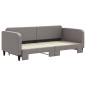 vidaXL Tagesbett Ausziehbar Taupe 90x200 cm Stoff vidaXL Tagesbett Ausziehbar Taupe 90x200 cm Stoff