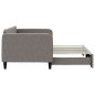 vidaXL Tagesbett Ausziehbar Taupe 90x200 cm Stoff vidaXL Tagesbett Ausziehbar Taupe 90x200 cm Stoff