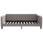 vidaXL Tagesbett Ausziehbar Taupe 90x200 cm Stoff vidaXL Tagesbett Ausziehbar Taupe 90x200 cm Stoff