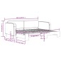 vidaXL Tagesbett Ausziehbar Taupe 90x200 cm Stoff vidaXL Tagesbett Ausziehbar Taupe 90x200 cm Stoff