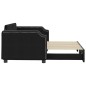 vidaXL Tagesbett Ausziehbar Schwarz 90x200 cm Stoff vidaXL Tagesbett Ausziehbar Schwarz 90x200 cm Stoff