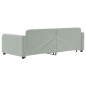 vidaXL Tagesbett Ausziehbar Hellgrau 90x190 cm Samt vidaXL Tagesbett Ausziehbar Hellgrau 90x190 cm Samt