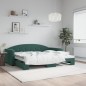 vidaXL Tagesbett Ausziehbar Dunkelgrün 90x200 cm Samt vidaXL Tagesbett Ausziehbar Dunkelgrün 90x200 cm Samt