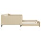 vidaXL Tagesbett Ausziehbar Creme 100x200 cm Stoff vidaXL Tagesbett Ausziehbar Creme 100x200 cm Stoff