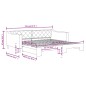 vidaXL Tagesbett Ausziehbar Creme 100x200 cm Stoff vidaXL Tagesbett Ausziehbar Creme 100x200 cm Stoff