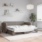 vidaXL Tagesbett Ausziehbar Taupe 80x200 cm Stoff vidaXL Tagesbett Ausziehbar Taupe 80x200 cm Stoff
