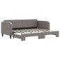 vidaXL Tagesbett Ausziehbar Taupe 80x200 cm Stoff vidaXL Tagesbett Ausziehbar Taupe 80x200 cm Stoff