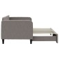 vidaXL Tagesbett Ausziehbar Taupe 80x200 cm Stoff vidaXL Tagesbett Ausziehbar Taupe 80x200 cm Stoff