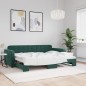 vidaXL Tagesbett Ausziehbar Dunkelgrün 80x200 cm Samt vidaXL Tagesbett Ausziehbar Dunkelgrün 80x200 cm Samt