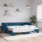 vidaXL Tagesbett Ausziehbar Blau 90x200 cm Samt vidaXL Tagesbett Ausziehbar Blau 90x200 cm Samt