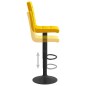 Barhocker 2 Stk. Senfgelb Samt Barhocker 2 Stk. Senfgelb Samt