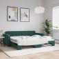 vidaXL Tagesbett Ausziehbar Dunkelgrün 90x200 cm Samt vidaXL Tagesbett Ausziehbar Dunkelgrün 90x200 cm Samt