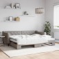 vidaXL Tagesbett Ausziehbar Taupe 90x200 cm Stoff vidaXL Tagesbett Ausziehbar Taupe 90x200 cm Stoff