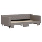 vidaXL Tagesbett Ausziehbar Taupe 90x200 cm Stoff vidaXL Tagesbett Ausziehbar Taupe 90x200 cm Stoff