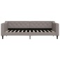 vidaXL Tagesbett Ausziehbar Taupe 90x200 cm Stoff vidaXL Tagesbett Ausziehbar Taupe 90x200 cm Stoff