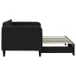 vidaXL Tagesbett Ausziehbar Schwarz 80x200 cm Stoff vidaXL Tagesbett Ausziehbar Schwarz 80x200 cm Stoff