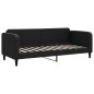 vidaXL Tagesbett Ausziehbar Schwarz 80x200 cm Stoff vidaXL Tagesbett Ausziehbar Schwarz 80x200 cm Stoff