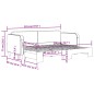vidaXL Tagesbett Ausziehbar Schwarz 80x200 cm Stoff vidaXL Tagesbett Ausziehbar Schwarz 80x200 cm Stoff