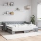 vidaXL Tagesbett Ausziehbar Hellgrau 90x200 cm Stoff vidaXL Tagesbett Ausziehbar Hellgrau 90x200 cm Stoff