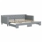 vidaXL Tagesbett Ausziehbar Hellgrau 90x200 cm Stoff vidaXL Tagesbett Ausziehbar Hellgrau 90x200 cm Stoff