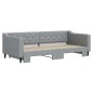vidaXL Tagesbett Ausziehbar Hellgrau 90x200 cm Stoff vidaXL Tagesbett Ausziehbar Hellgrau 90x200 cm Stoff