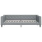 vidaXL Tagesbett Ausziehbar Hellgrau 90x200 cm Stoff vidaXL Tagesbett Ausziehbar Hellgrau 90x200 cm Stoff