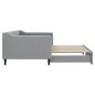 vidaXL Tagesbett Ausziehbar Hellgrau 90x200 cm Stoff vidaXL Tagesbett Ausziehbar Hellgrau 90x200 cm Stoff